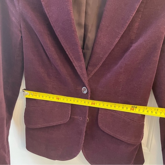 Hennes for H&M Skinny Wale Purple Corduroy Blazer Sz 4 - Picture 8 of 10